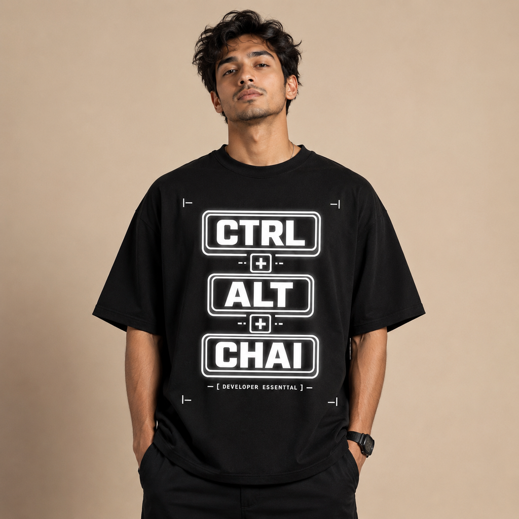 CTRL + ALT + CHAI – Software Engineer Oversized T-Shirt